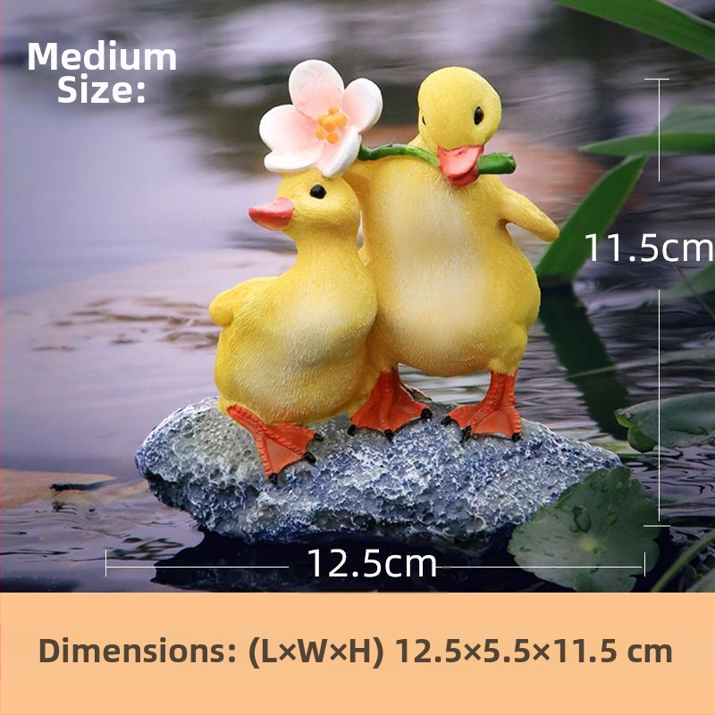 Διακοσμητική πάπια από ρητίνη για μικροτοπίο, υδροπονική δεξαμενή κήπου (υλικό: ρητίνη; χρήση: μικρό τοπίο; υδροπονική δεξαμενή; κήπος)