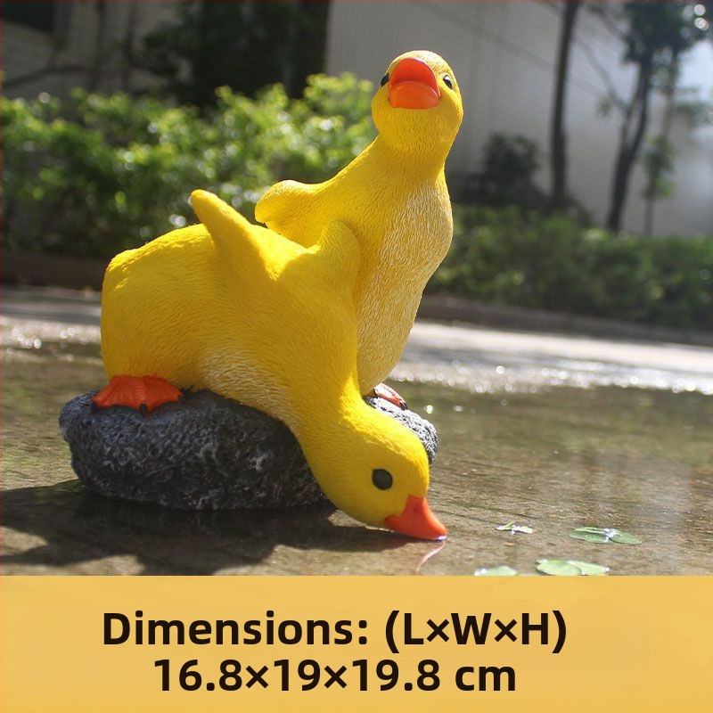 Διακοσμητική πάπια από ρητίνη για μικροτοπίο, υδροπονική δεξαμενή κήπου (υλικό: ρητίνη; χρήση: μικρό τοπίο; υδροπονική δεξαμενή; κήπος)