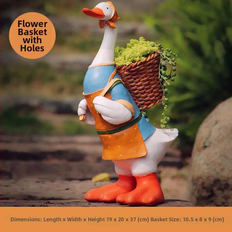 Διακοσμητική πάπια από ρητίνη για μικροτοπίο, υδροπονική δεξαμενή κήπου (υλικό: ρητίνη; χρήση: μικρό τοπίο; υδροπονική δεξαμενή; κήπος)