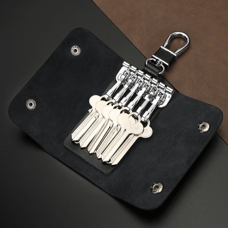 Чанта за ключове, двуслойна телешка кожа, градска простота, водоустойчива, ултралека