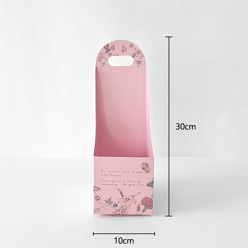 Core χρυσωμένο φορητό κουτί για ανθοδέσμες | Υλικό: λευκό χαρτόνι | Διαδικασία: χειροπακεταρισμένο | Μάρκα: Core | Ιδιωτική ετικέτα με άδεια: Ναι