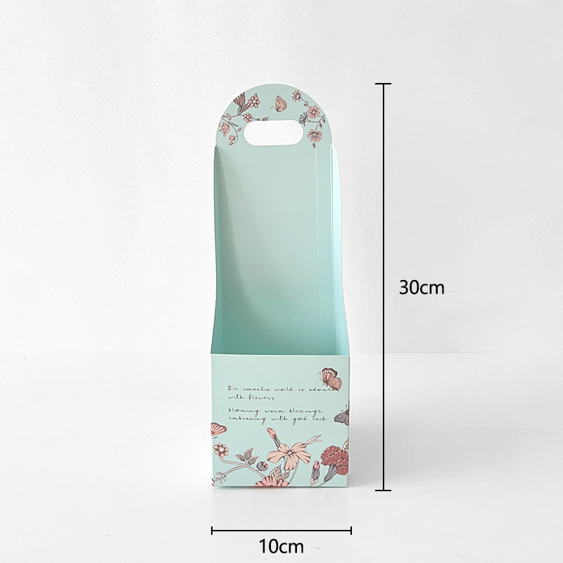 Core χρυσωμένο φορητό κουτί για ανθοδέσμες | Υλικό: λευκό χαρτόνι | Διαδικασία: χειροπακεταρισμένο | Μάρκα: Core | Ιδιωτική ετικέτα με άδεια: Ναι