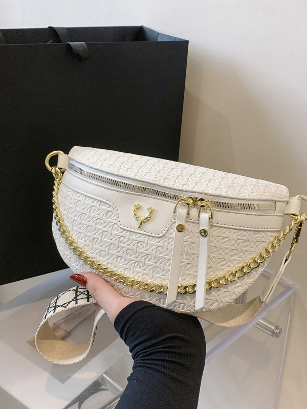 Jostas un krūšu soma, ielu stila PU āda, 2024. gada vasara, rāvējslēdzējs atvēršanai, iekšējā kabata ar rāvējslēdzēju, brīvā laika ceļojumiem.