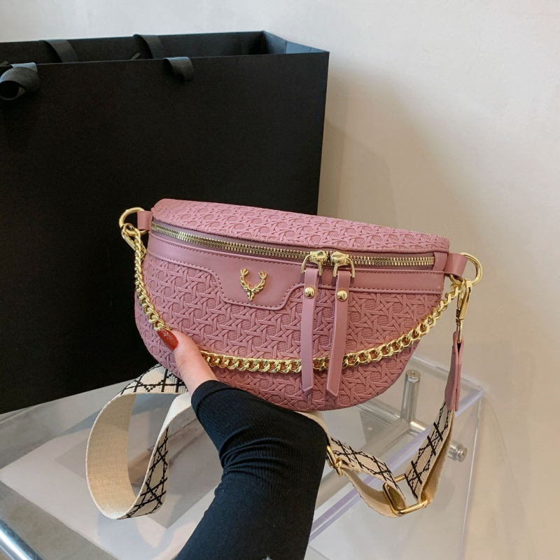 Jostas un krūšu soma, ielu stila PU āda, 2024. gada vasara, rāvējslēdzējs atvēršanai, iekšējā kabata ar rāvējslēdzēju, brīvā laika ceļojumiem.