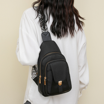 Sieviešu crossbody soma pilsētas vienkāršajā stilā (audums; poliestera iekšējā odere; rāvējslēdzējs; iekšējā telefona kabatiņa)