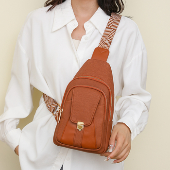 Sieviešu crossbody soma pilsētas vienkāršajā stilā (audums; poliestera iekšējā odere; rāvējslēdzējs; iekšējā telefona kabatiņa)