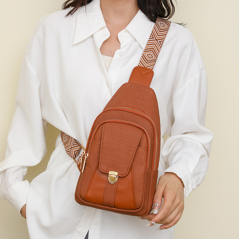 Sieviešu crossbody soma pilsētas vienkāršajā stilā (audums; poliestera iekšējā odere; rāvējslēdzējs; iekšējā telefona kabatiņa)