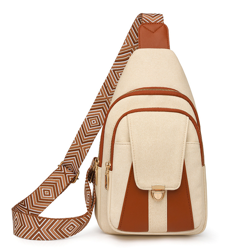 Sieviešu crossbody soma pilsētas vienkāršajā stilā (audums; poliestera iekšējā odere; rāvējslēdzējs; iekšējā telefona kabatiņa)