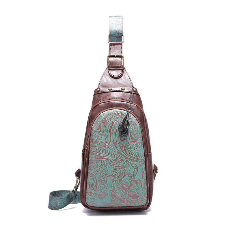 PU sievietes pleca soma boho stilā ar rāvējslēdzēja atvērumu, poliestera odere, iekšējā kabatā ar rāvējslēdzēju un telefona kabatiņa, vasara 2024