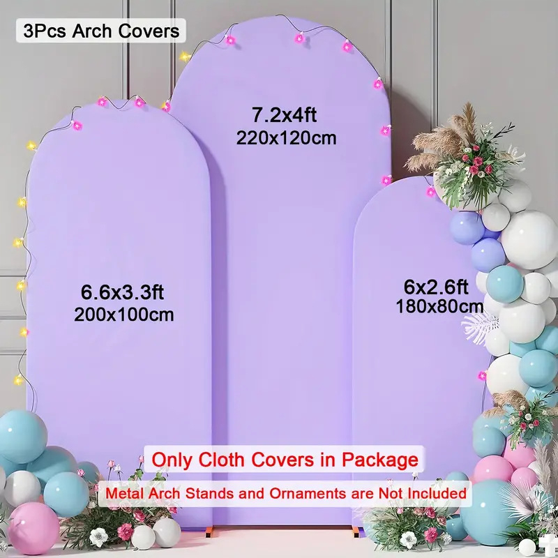 Xin Wanfa Заден фон за сватбена арка, полукръгъл комплект, полиестерна тъкан, персонализиране налично, без лого