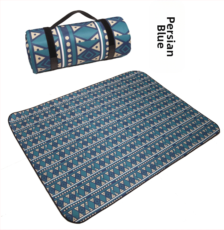 Ārējā mitrumizturīgā piknika sega — poliesteres šķiedra, Oxford audums, ūdensnecaurlaidīgs slānis ar alumīnija foliju, pārnēsājama pludmalei un piknikam