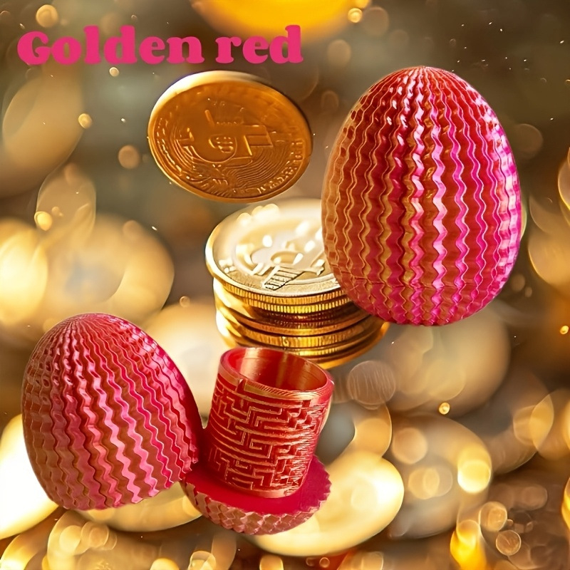 3D печатана лабиринтна яйцевидна играчка с пъзел и място за съхранение — PLA материал