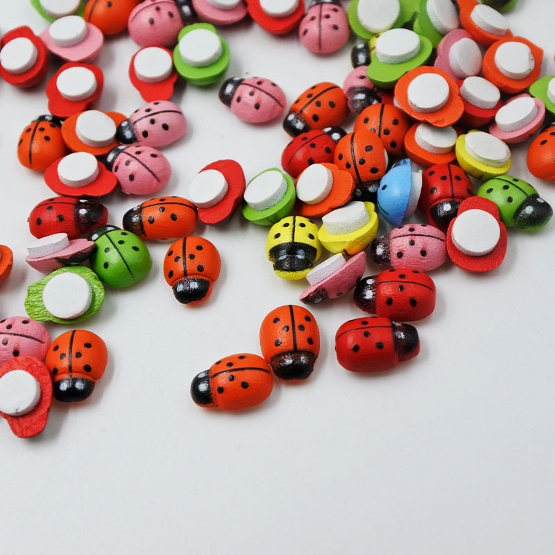 Дървена карикатурна пчела, 3D лепяща DIY миниатюрна фигура за деца