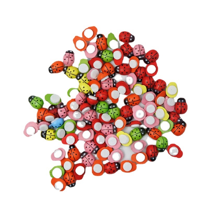 Дървена карикатурна пчела, 3D лепяща DIY миниатюрна фигура за деца