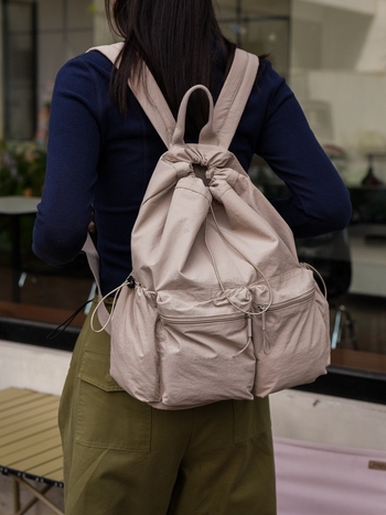 Σακίδιο με κορδόνι, χωρητικότητα 36-55L, ύφασμα Oxford, διαπνέον και ανθεκτικό, εργονομικό πίσω πάνελ, κατάλληλο για χαλαρές μετακινήσεις