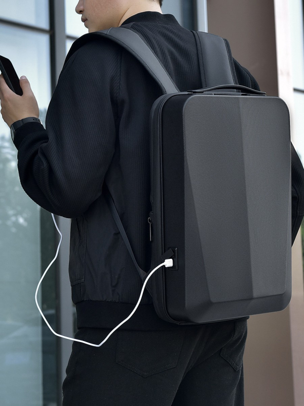 Σακίδιο πλάτης gaming λάπτοπ με σκληρό περίβλημα PC, αδιάβροχο, επεκτάσιμη χωρητικότητα 20-35 L, αντι-κλοπή, εργονομικός καμπύλος ιμάντας ώμου