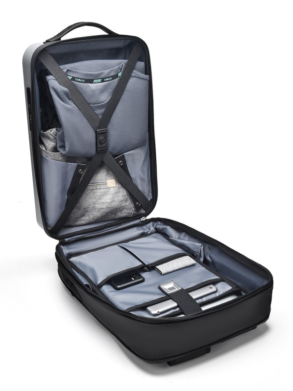 Σακίδιο πλάτης gaming λάπτοπ με σκληρό περίβλημα PC, αδιάβροχο, επεκτάσιμη χωρητικότητα 20-35 L, αντι-κλοπή, εργονομικός καμπύλος ιμάντας ώμου