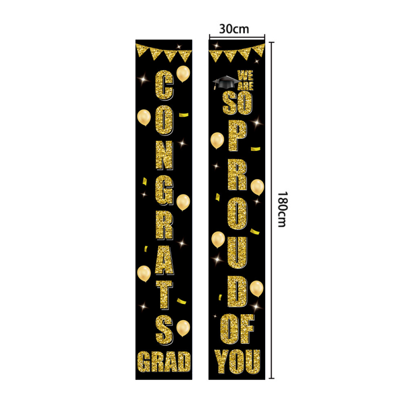 MOREFUN Декорация за врата с двоен надпис за завършване – парти оформление за завършване, аксесоар за оформление на зала, (Материал: Друг; IP: Няма; Опаковка: Opp Bag)