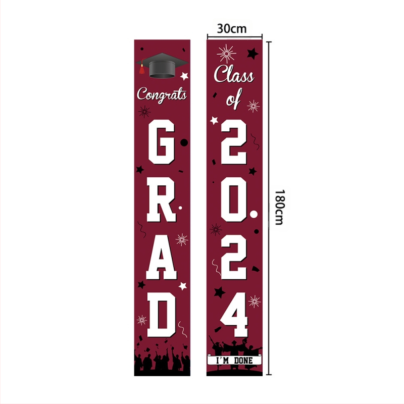 MOREFUN Декорация за врата с двоен надпис за завършване – парти оформление за завършване, аксесоар за оформление на зала, (Материал: Друг; IP: Няма; Опаковка: Opp Bag)