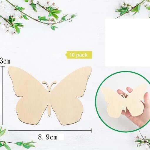Дървени шаблони за рисуване на пеперуди за деца — бук дърво, пъзел арт комплект, тема пеперуда, модерен и семпъл стил за домашен декор