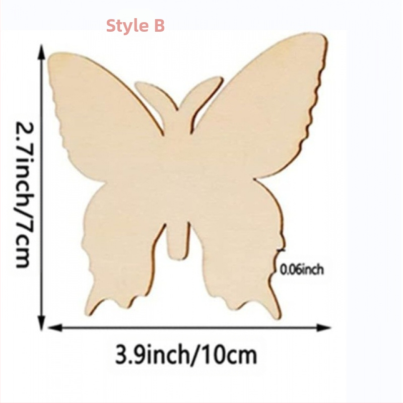 Дървени шаблони за рисуване на пеперуди за деца — бук дърво, пъзел арт комплект, тема пеперуда, модерен и семпъл стил за домашен декор