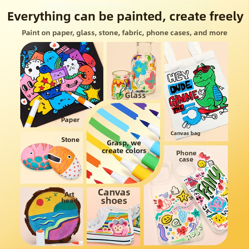 Master ακρυλικοί μαρκαδόροι με μαλακό άκρο, 36 χρώματα αναπλήρωσης