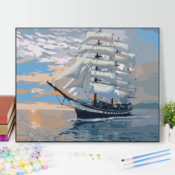 DIY цифрова маслена живопис — летен плажен мотив, без рамка, персонализирана, подходяща за всекидневна и спалня, модерен минимализъм