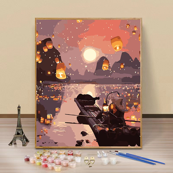 DIY цифрова маслена живопис — летен плажен мотив, без рамка, персонализирана, подходяща за всекидневна и спалня, модерен минимализъм