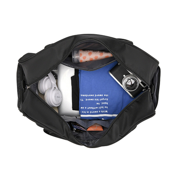 Τσάντα γυμναστικής με διαχωρισμό υγρών/ξηρών και ξεχωριστό θήκη παπουτσιών, χωρητικότητα 20–35 L, ύφασμα Oxford, διαπνέουσα επένδυση πολυεστέρα, αστικός απλός σχεδιασμός