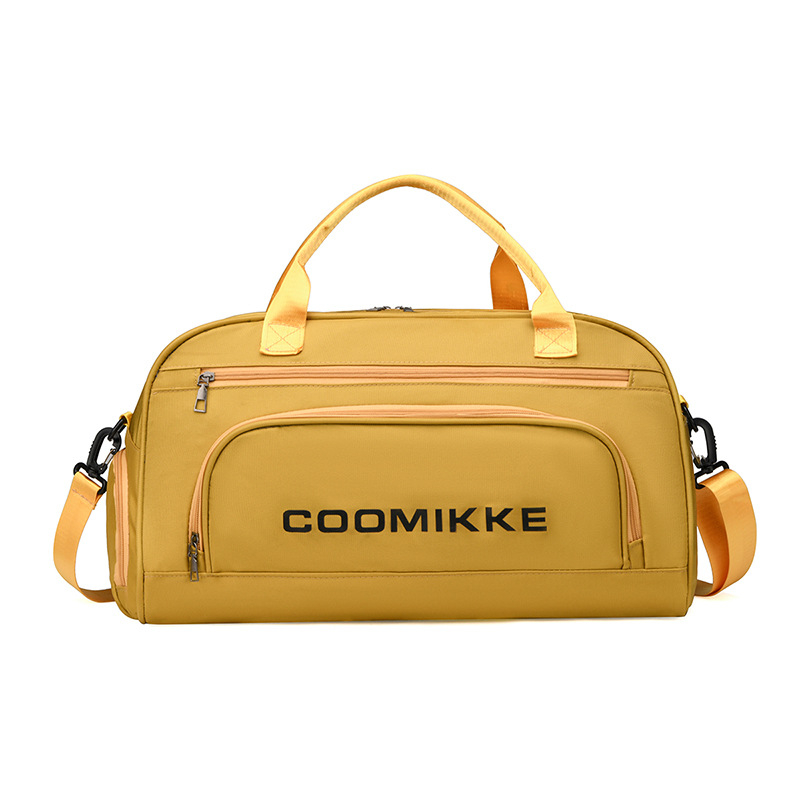 Geantă de fitness cu separare umed/uscată și compartiment separat pentru pantofi, capacitate 20–35 L, material Oxford, respirabil, căptușeală din poliester, stil urban simplu