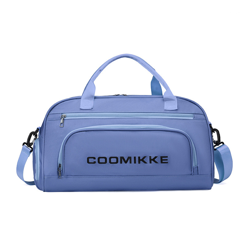 Geantă de fitness cu separare umed/uscată și compartiment separat pentru pantofi, capacitate 20–35 L, material Oxford, respirabil, căptușeală din poliester, stil urban simplu