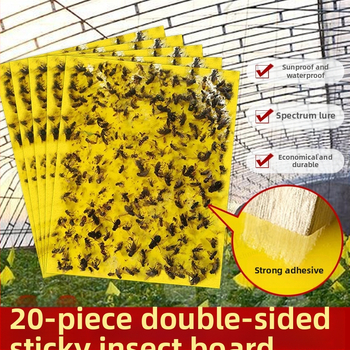 Κολλητική επιφάνεια εντόμων για μύγες φρούτων και κουνούπια – διπλής όψεως, μη τοξική, διάρκεια ζωής 5 έτη, 1000 φύλλα