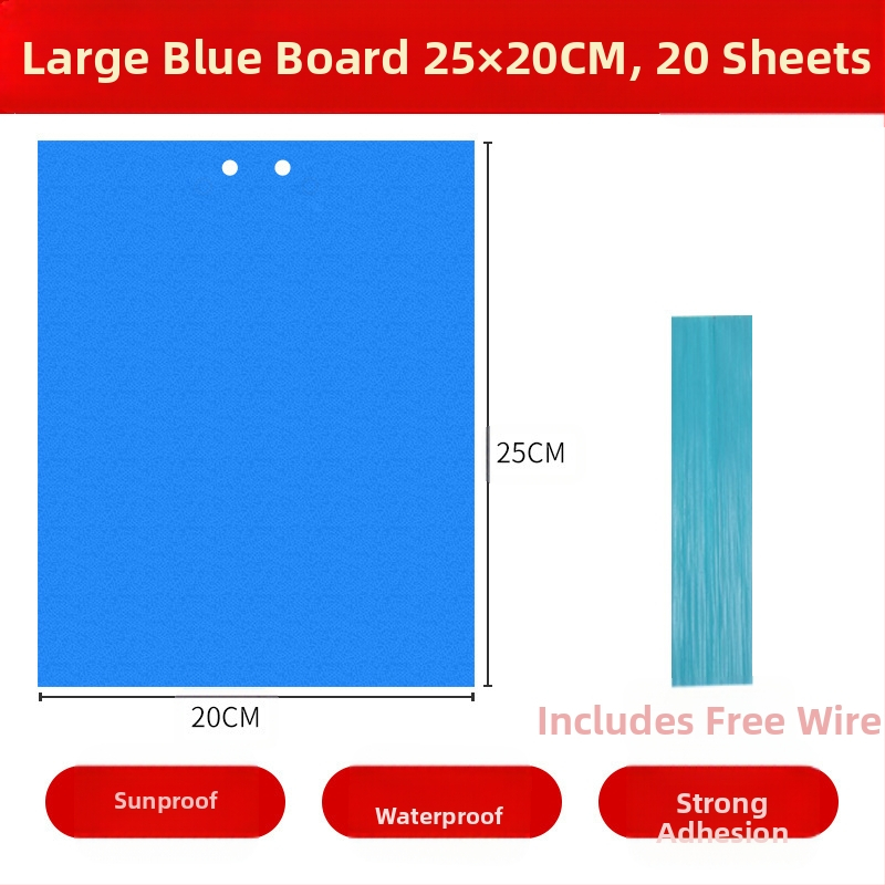 Κολλητική επιφάνεια εντόμων για μύγες φρούτων και κουνούπια – διπλής όψεως, μη τοξική, διάρκεια ζωής 5 έτη, 1000 φύλλα