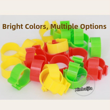 Putnu marķēšanas gredzens ar atvērtu sprādzi – paredzēts vistām, pīlēm un zossēm – Xin Baijia