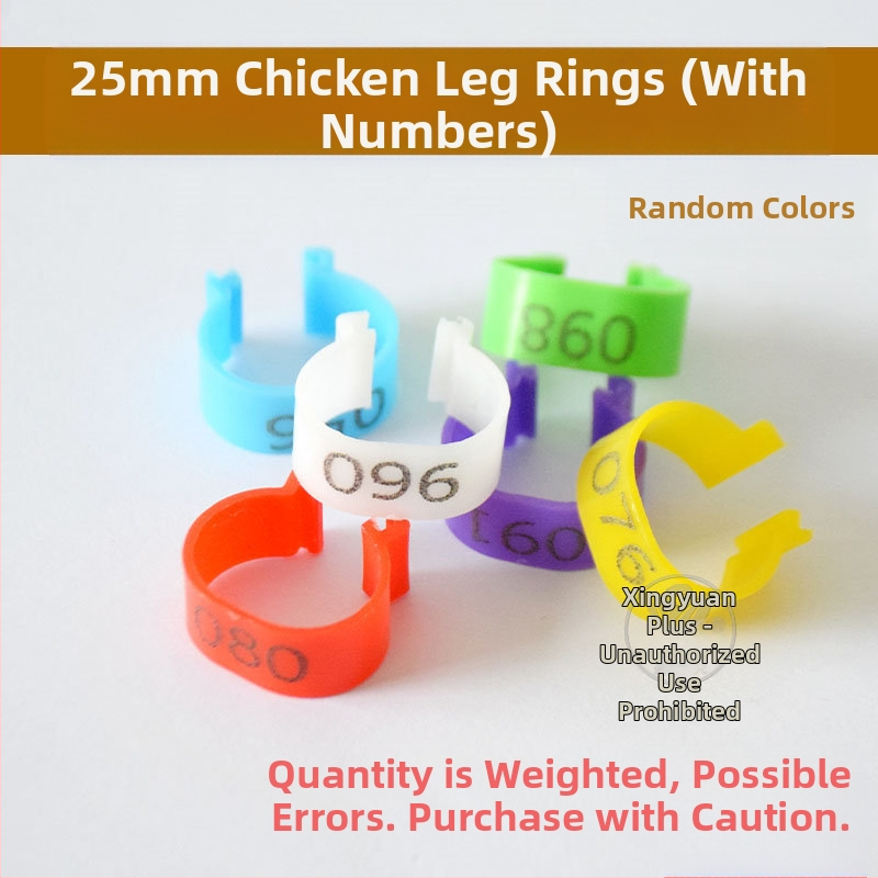 Putnu marķēšanas gredzens ar atvērtu sprādzi – paredzēts vistām, pīlēm un zossēm – Xin Baijia