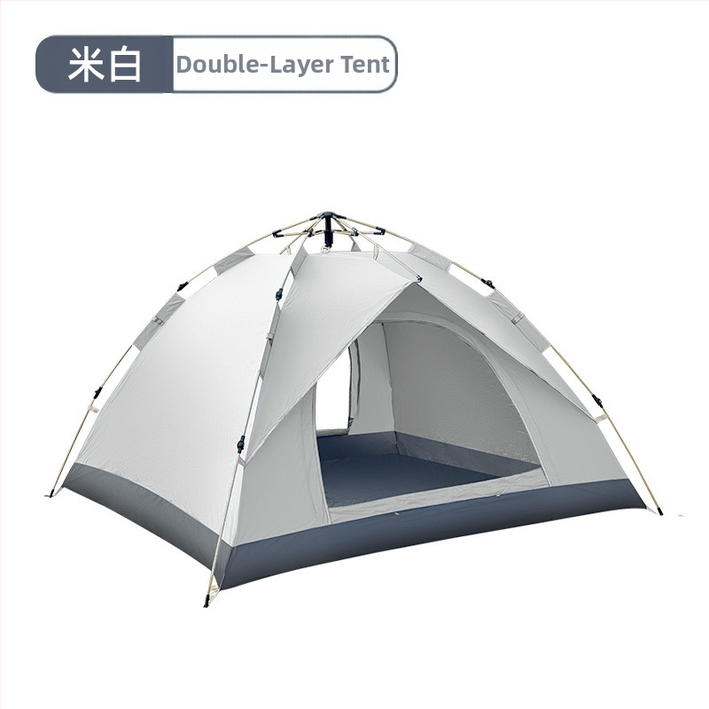 Автоматична палатка за къмпинг с бързо разпъване, еднослойна, за 3-4 човека, стълбове от фибростъкло, външна водоустойчива материя 1000-1500 мм