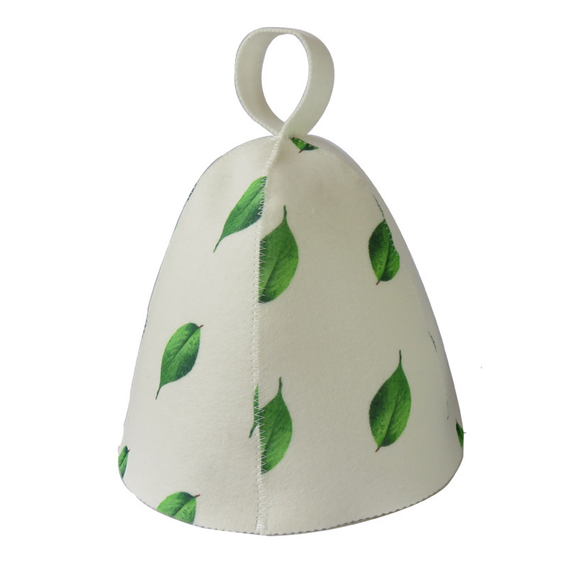 Шапка за сауна от фетр с усилена топлоизолация и абсорбция на влага (0.1 kg; повторна употреба; лого: да; марка Yiwu golden seat)