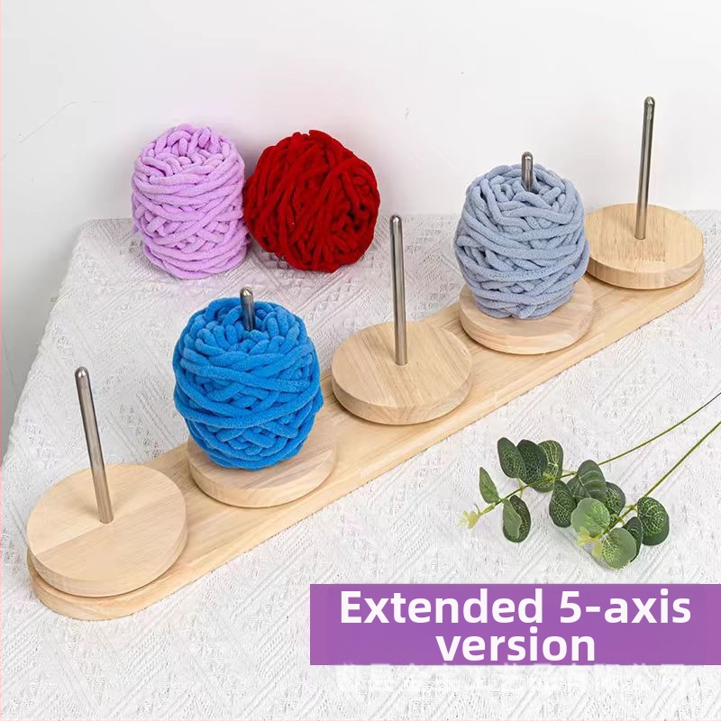 Дървен въртящ се разпределител за прежда с пет оси, борова дървесина, модерен минималистичен стил