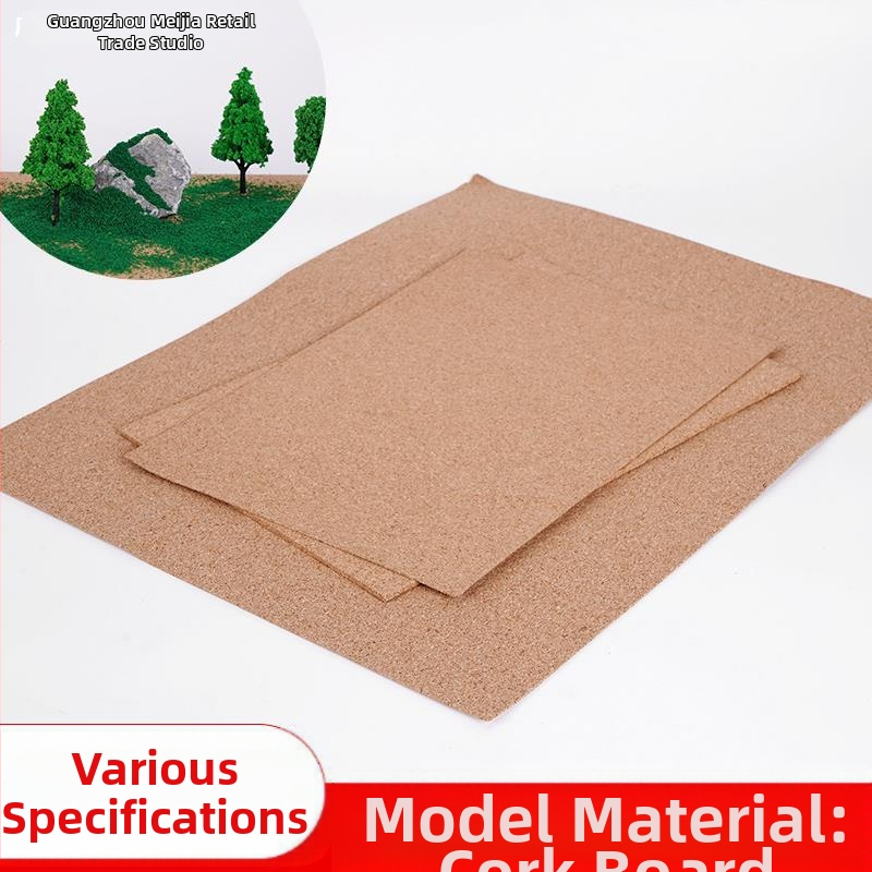 Augstas blīvuma korķa plāksne no mīksta koka dioramām un fotostienām; graudi 2 mm smalki/daudzi, 3 mm smalki/daudzi, 6 mm lieli