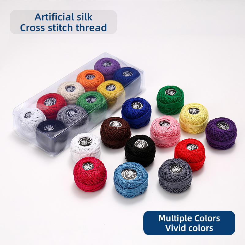 Fire pentru broderie încrucișată, fibre rayon, set ambalat în cutie, ambalaj personalizabil, brand Shiyu, stil minimalist