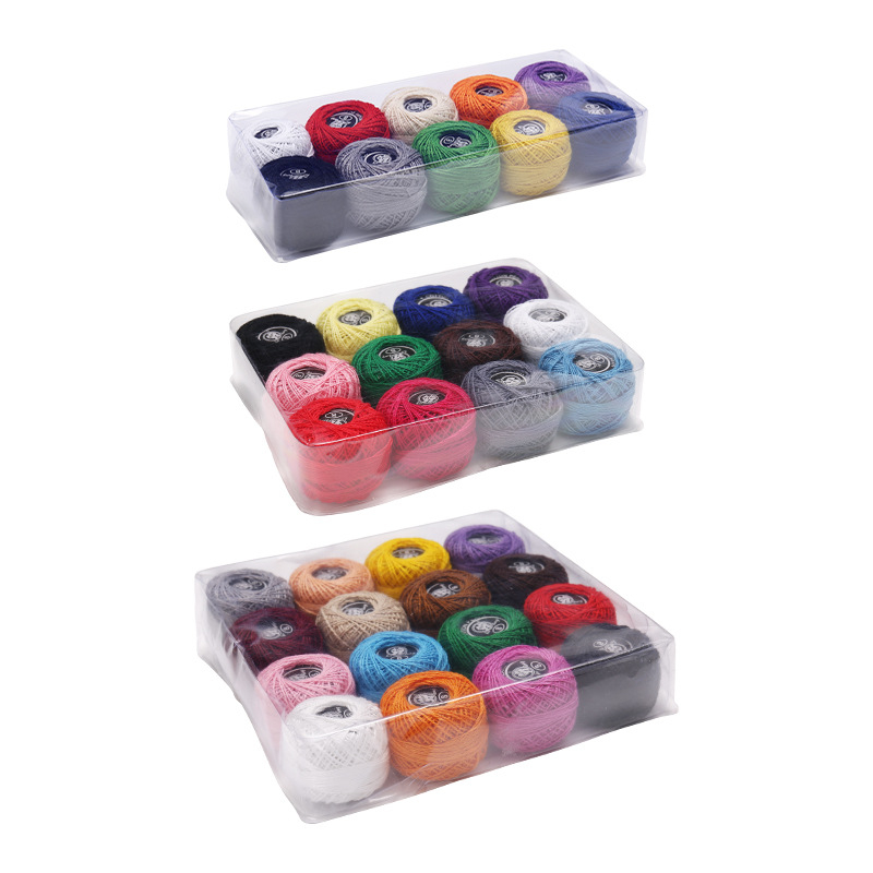 Fire pentru broderie încrucișată, fibre rayon, set ambalat în cutie, ambalaj personalizabil, brand Shiyu, stil minimalist