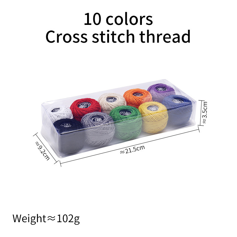 Fire pentru broderie încrucișată, fibre rayon, set ambalat în cutie, ambalaj personalizabil, brand Shiyu, stil minimalist