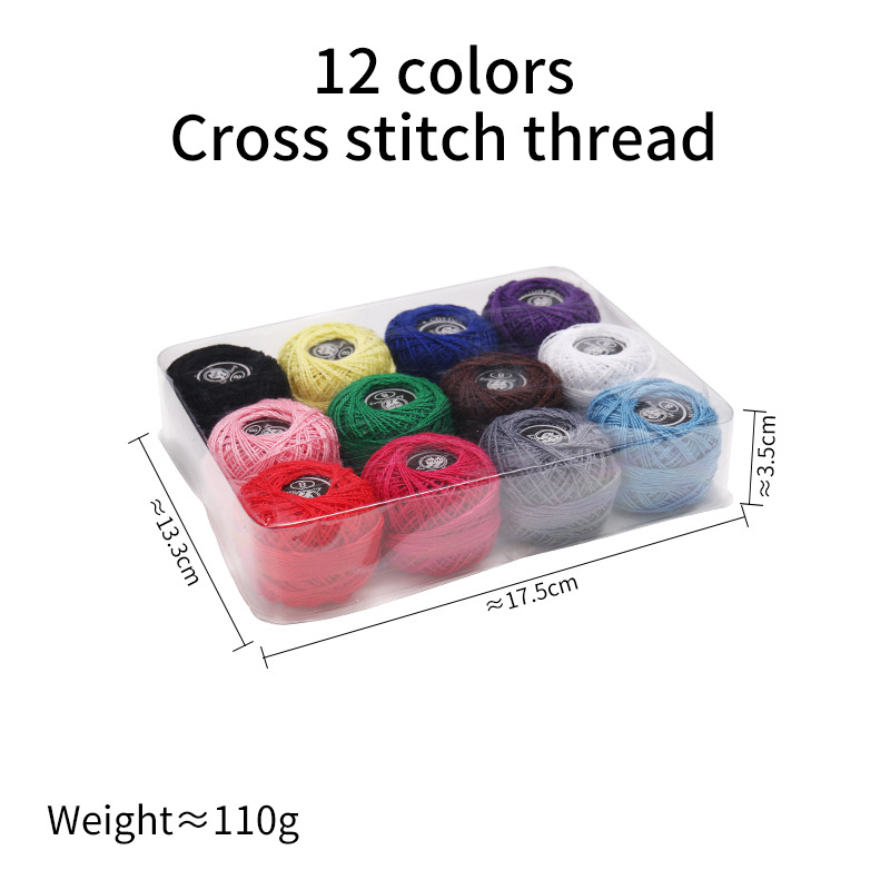 Fire pentru broderie încrucișată, fibre rayon, set ambalat în cutie, ambalaj personalizabil, brand Shiyu, stil minimalist