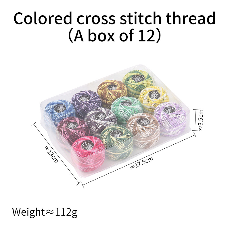 Fire pentru broderie încrucișată, fibre rayon, set ambalat în cutie, ambalaj personalizabil, brand Shiyu, stil minimalist