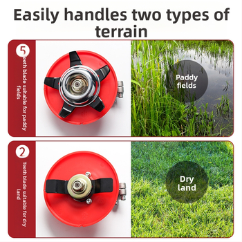 Λεπίδα βενζινοκόπτη με κεφαλή διπλής χρήσης και πολύλειτουργική πλάκα ζιζανίων για γκαζόν, καλλιέργειες ρυζιού και οπωρώνες