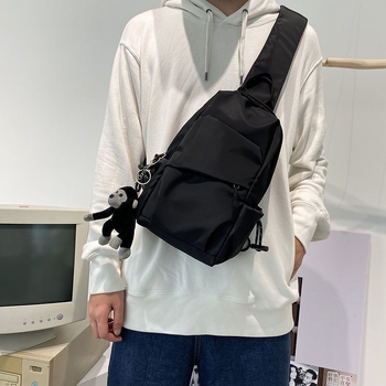 Unisex PU crossbody τσάντα με επένδυση από νάιλον, Άνοιξη 2024, καθημερινή χρήση