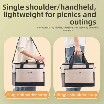 Φορητή θερμική τσάντα για εξωτερικούς χώρους με παγοκύστη, μάρκα Rundu, πτυσσόμενη, γρήγορο ψύξη, Oxford ύφασμα, χωρητικότητα 30