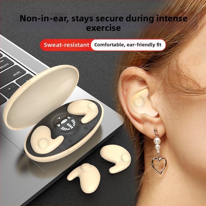 MD538 Bluetooth austiņas – uz auss uzliekamas, divkanālu stereo, BT 5.3, 10 m diapazons, bezvadu uzlāde, 4–8 h darbības laiks, IPX6