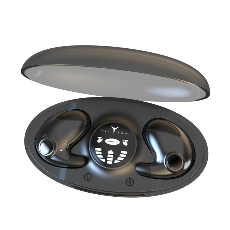 Bluetooth слушалки за ушно монтиране – бинаурално стерео, MD538, BT 5.3, обхват 10 м, безжично зареждане, 4–8 ч работа, IPX6