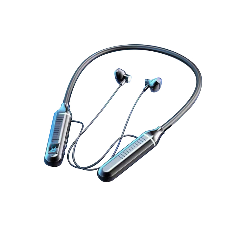 Bluetooth kakla austiņa – sporta modelis, stereo, Bluetooth 5.0, 10 m darbības rādiuss, akumulatora darbības laiks virs 8 stundām, IPX3